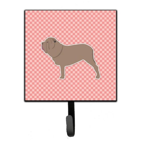 Micasa Neapolitan Mastiff Checkerboard Pink Leash or Key Holder MI227551